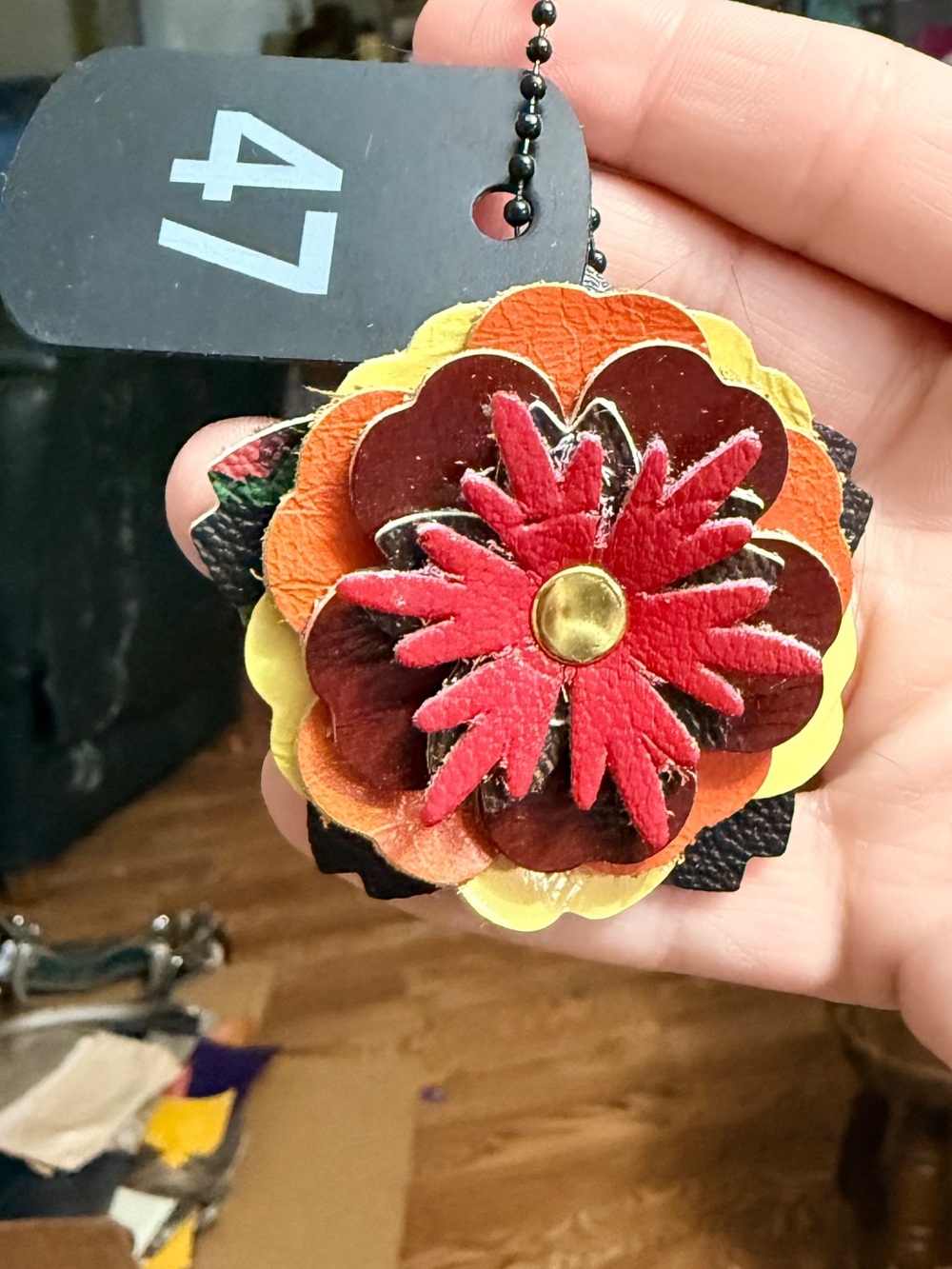 Handmade Floral Bag Charm